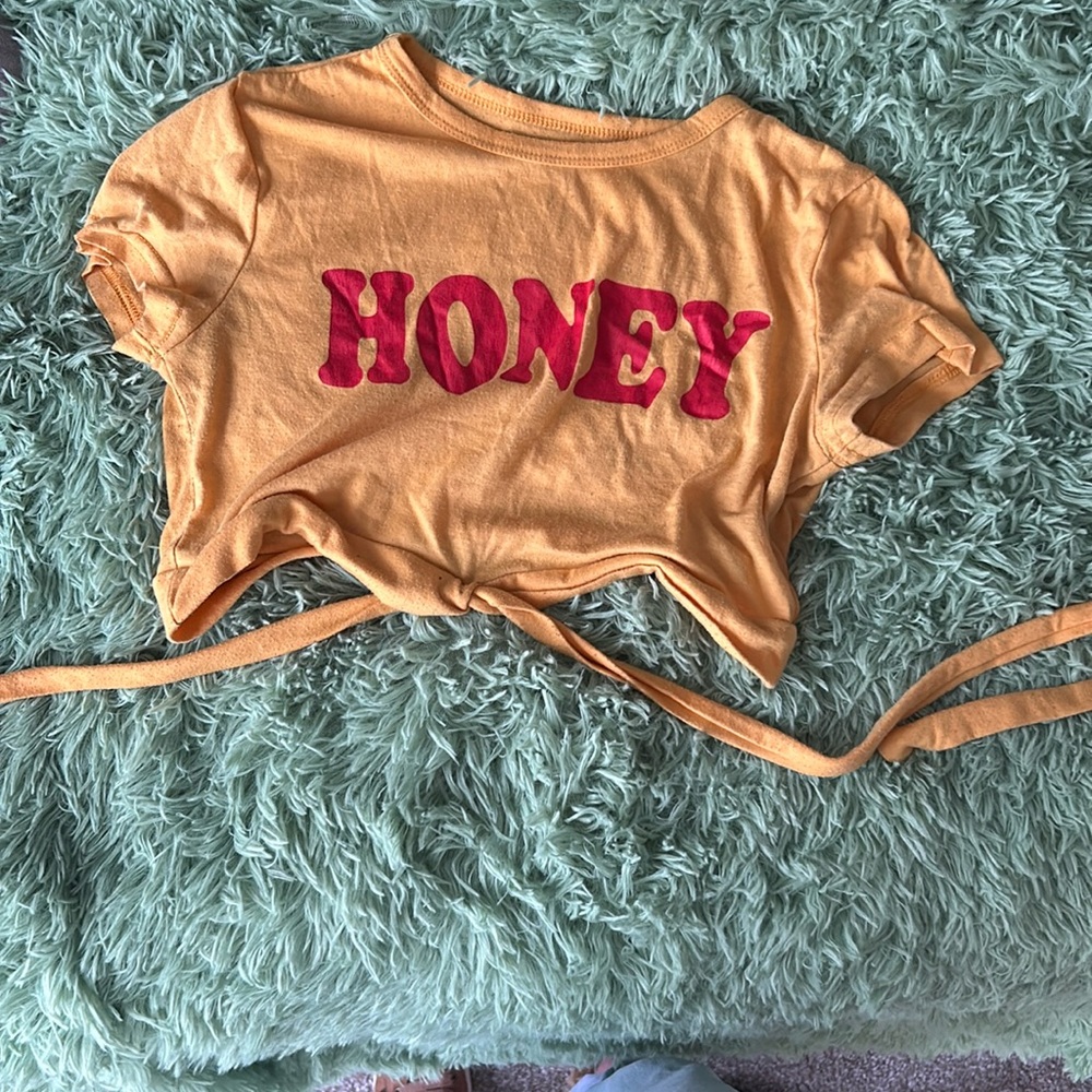 Yellow crop top